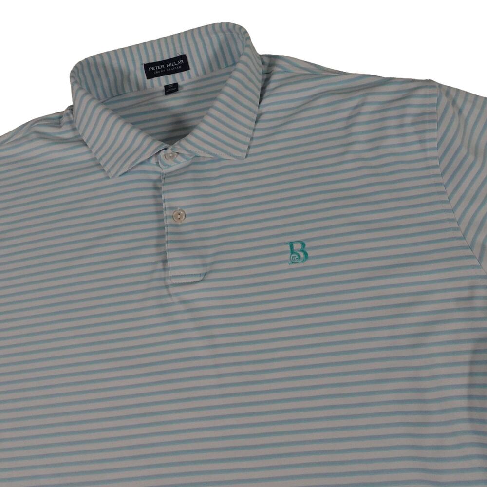 Breakers Palm Beach Peter Millar Crown Performance Striped Polo Men's XXL